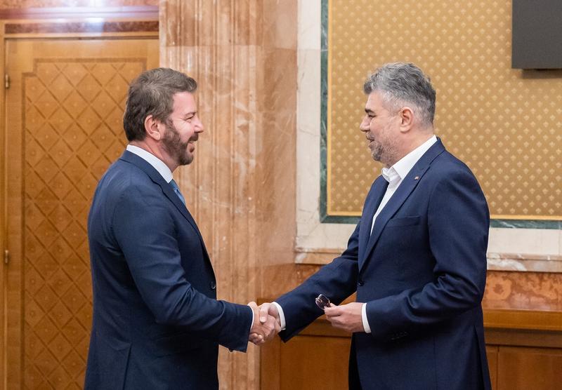 Daniel Dines și Marcel Ciolacu, Foto: Guvernul Romaniei