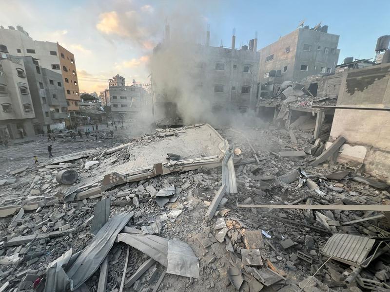Clădiri distruse în Gaza, Foto: Fadi Alwhidi / AFP / Profimedia