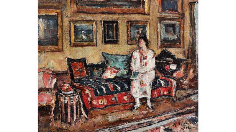 Petrascu, Interior cu portret de familie, 1940, Foto: Artmark