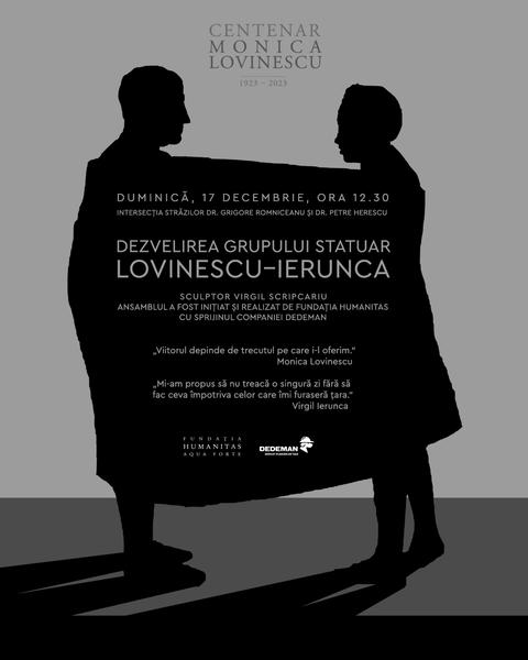 Grupul statuar Lovinescu–Ierunca, Foto: humanitas.ro