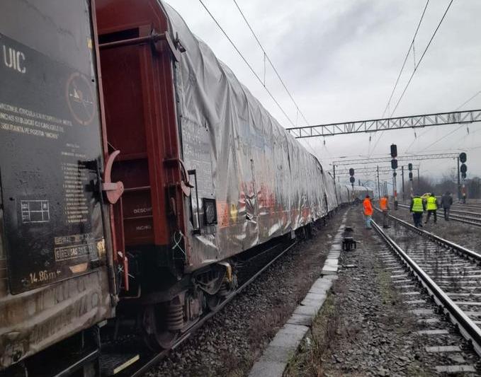 Tren deraiat, Foto: CFR Infrastructura