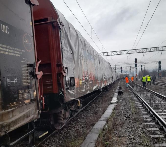 Tren deraiat, Foto: CFR Infrastructura
