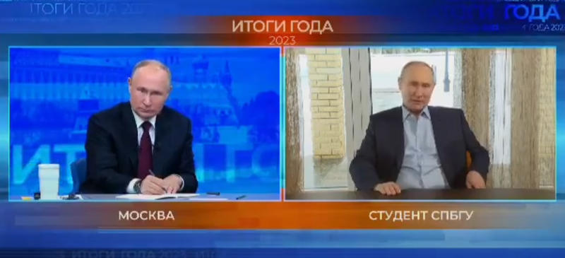 Vladimir Putin si dublura sa digitala, Foto: Captura video