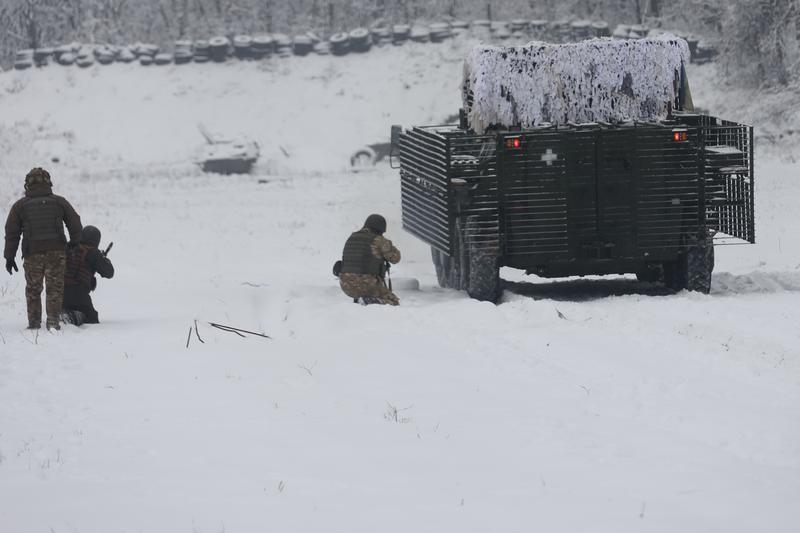 Soldați ucraineni la un antrenament militar din Harkov, Foto: Vyacheslav Madiyevskyy / UkrInform / Profimedia