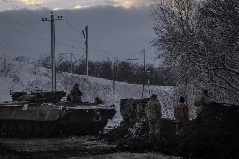 Soldati ucraineni pe front iarna, Foto: AA / Abaca Press / Profimedia Images