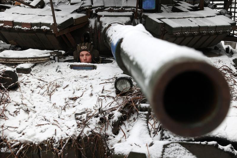 Tanc ucrainean pe frontul din Bahmut, Foto: Anatolii Stepanov / AFP / Profimedia