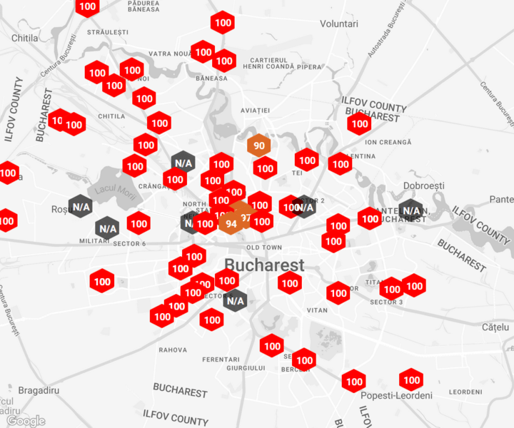 Poluare București 21 decembrie - aerlive -, Foto: Hotnews