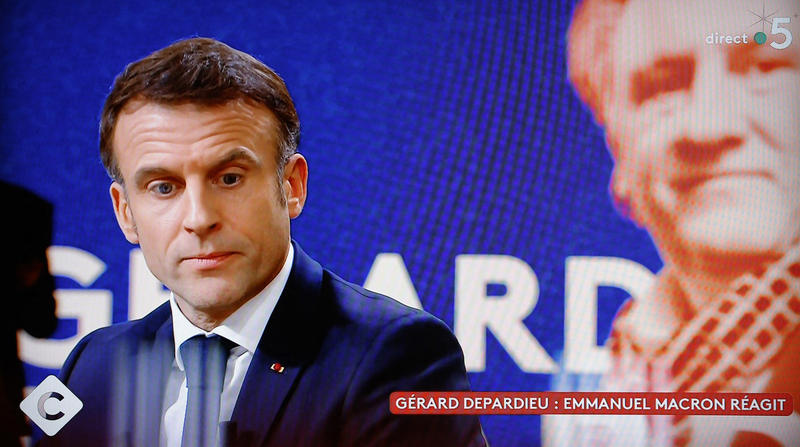 Emmanuel Macron a comentat unele din acuzatiile aduse actorului francez, Foto: Ludovic MARIN / AFP / Profimedia