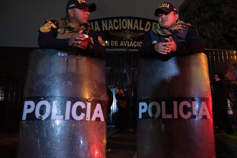 Polițiști din Peru, Foto: Cris BOURONCLE / AFP / Profimedia