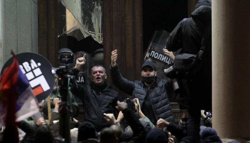 Protest la Belgrad. Manifestanții antiguvernamentali cer anularea alegerilor, Foto: IMAGO / imago stock&people / Profimedia