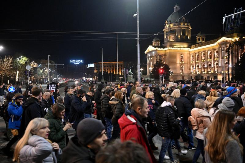 Protest la Belgrad, Foto: ANDREJ ISAKOVIC / AFP / Profimedia