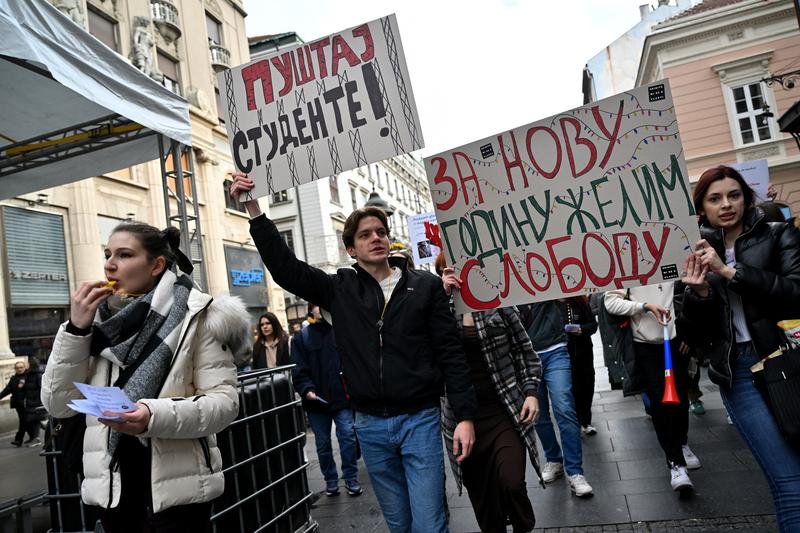 Protest impotriva puterii la Belgrad, Foto: ANDREJ ISAKOVIC / AFP / Profimedia