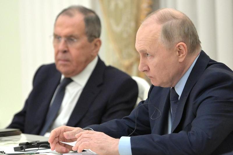 Serghei Lavrov alaturi de Vladimir Putin, Foto: Aleksey Nikolskyi / Sputnik / Profimedia Images