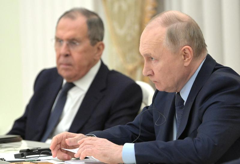 Serghei Lavrov alaturi de Vladimir Putin, Foto: Aleksey Nikolskyi / Sputnik / Profimedia Images