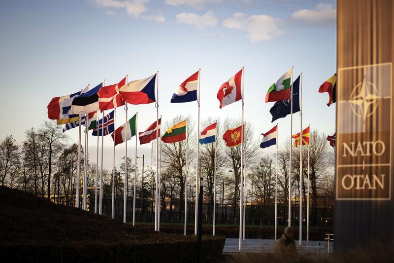 Steagurile tarilor membre la sediul NATO de la Bruxelles, Foto: Janine Schmitz / DPA / Profimedia Images