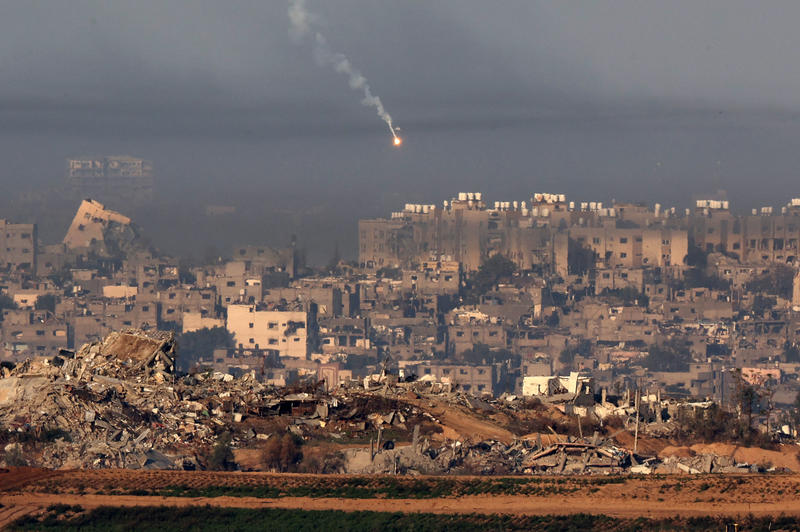 Fâșia Gaza văzută din sudul Israelului în dimineața zilei de 3 decembrie, Foto: JACK GUEZ / AFP / Profimedia