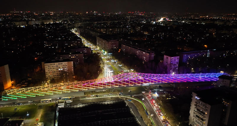 Pasaj Europa Unită noaptea, Foto: Primăria Sector 4 Bucureşti