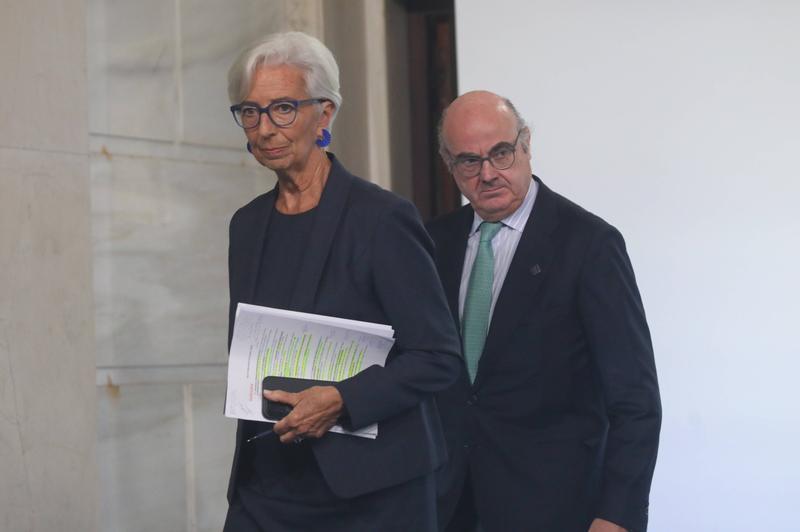 Christine Lagarde si Luis de Guindos, presedintele si vicepresedintele BCE, Foto: Giannis Panagopoulos-Eurokinissi / Imago stock and People / Profimedia Images