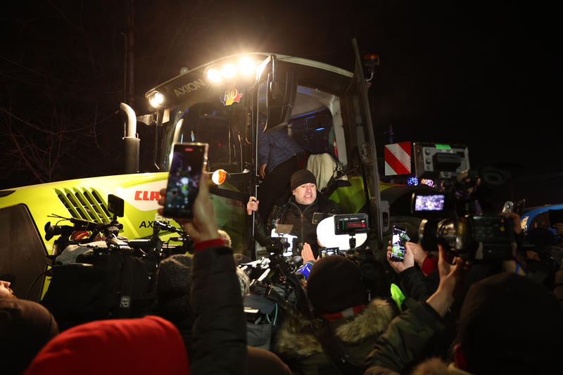 Transportatorii și fermierii au forțat intrarea în București, Foto: Inquam Photos / Cosmin Enache