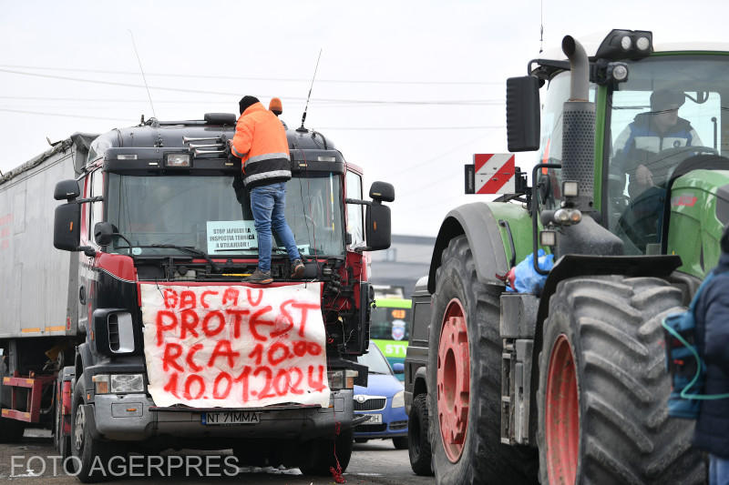 Protest al transportatorilor și fermierilor, Foto: AGERPRES