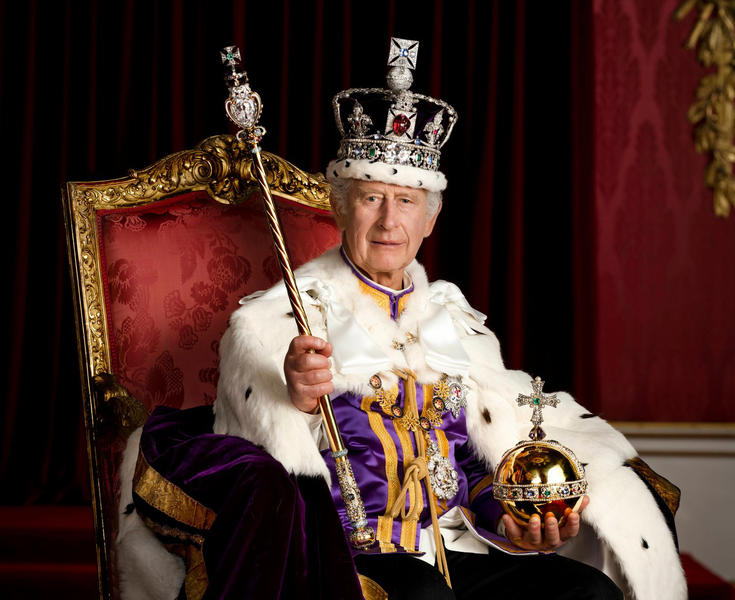 Portretul oficial de incoronare al regelui Charles al III-lea, Foto: Hugo Bernard-Royal Household / Shutterstock Editorial / Profimedia