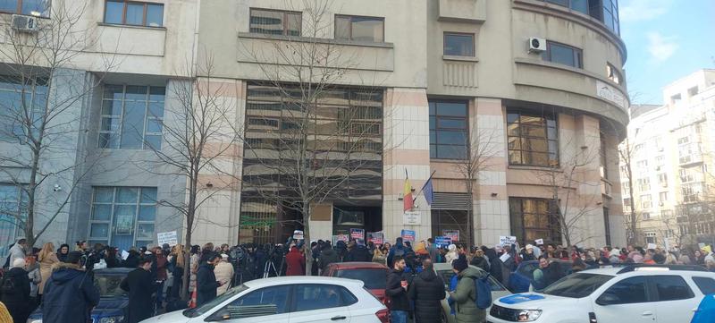 Protest al medicilor de familie în fata CNAS, Foto: Hotnews / Alina Neagu