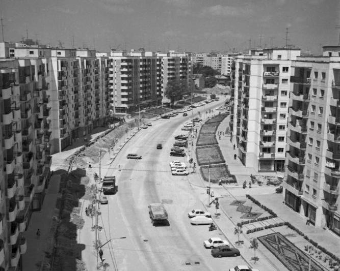 Noile construcții de pe Calea Văcărești din București (1987), Foto: AGERPRES FOTO/ARHIVA ISTORICA