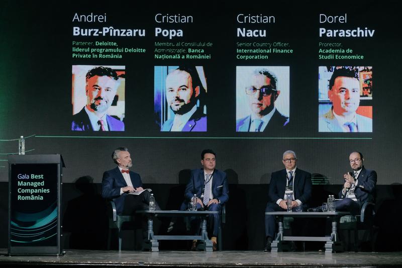 Panel juriu: Andrei Burz-Pinzaru, Cristian Popa, Cristian Nacu, Dorel Paraschiv, Foto: Deloitte Romania