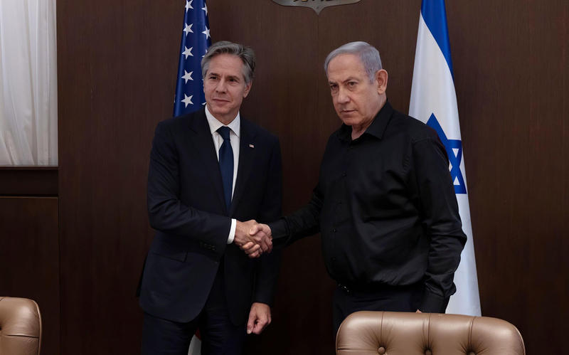 Antony Blinken, seful diplomatiei americane, alaturi de premierul israelian Benjamin Netanyahu, Foto: American Photo Archive / Alamy / Profimedia