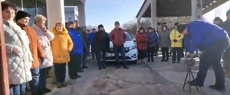 protest la Fabrica de Pulberi Făgăraș, Foto: captura video Monitorul de Făgăraș