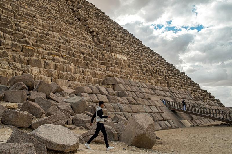 lucrări de restaurare la piramida lui Mykerinos, Foto: Khaled DESOUKI / AFP / Profimedia