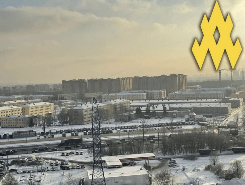 sediul diviziei de elita Dzerjinski din regiunea Moscova, Foto: captura Twitter Atesh