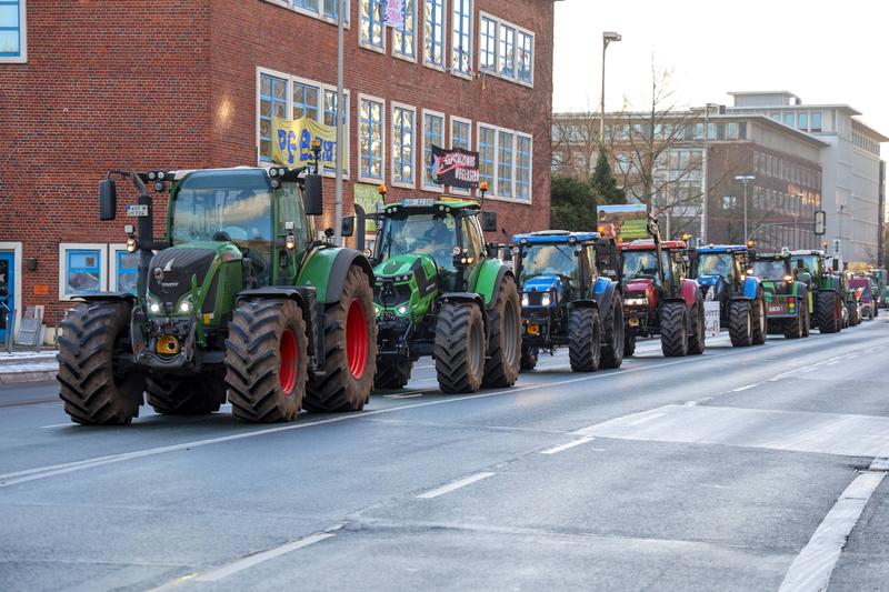 Proteste ale agricultorilor germani în Munster, Foto: Rüdiger Wölk / imago stock&people / Profimedia