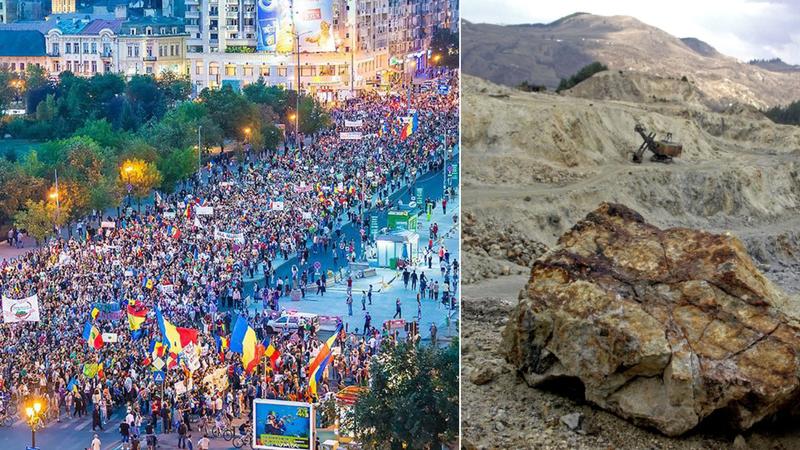 Protest Roșia Montană, Foto: Colaj fanatik.ro