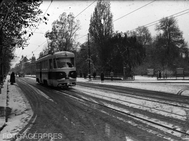 Bulevardul 6 Martie, astăzi Regina Elisabeta din București - martie 1956, Foto: AGERPRES