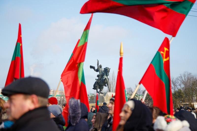 Protest în Transnistria după ce Chișinăul a impus taxe vamale pentru agenții economici din stânga Nistrului, Foto: Artem Kulekin / Sputnik / Profimedia