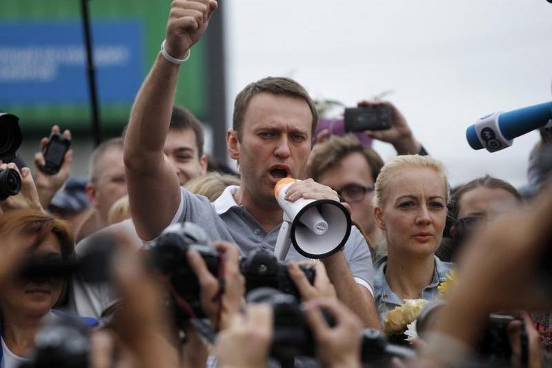 Alexei Navalnîi și Iulia Navalnaia în 2013, Foto: Dmitry Lovetsky / AP / Profimedia