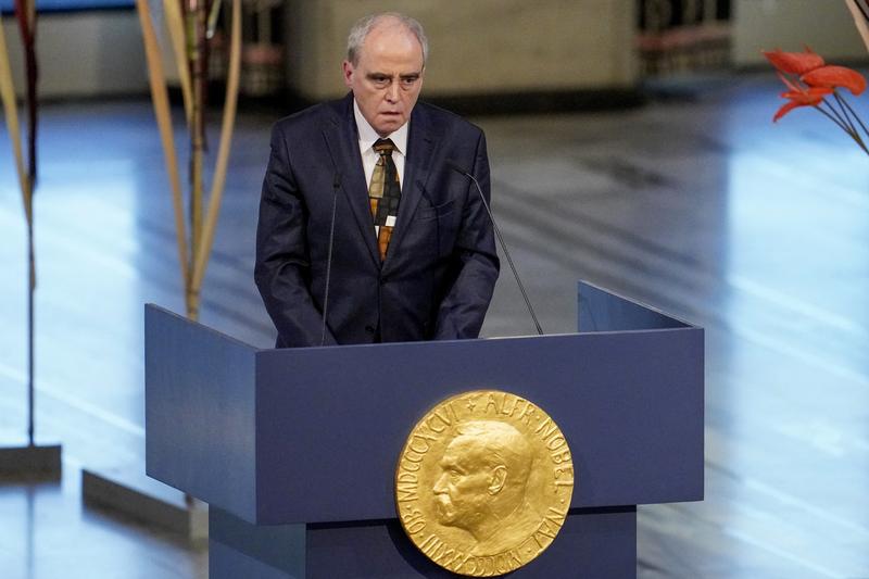 Ian Racinski la ceremonia de decernare a Premiului Nobel pentru Pace, Foto: Rodrigo Freitas / AFP / Profimedia Images