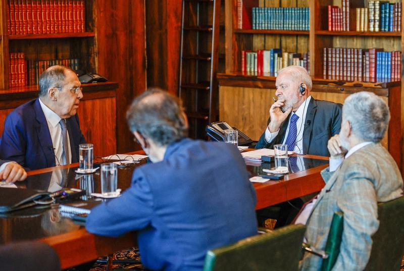 Serghei Lavrov alaturi de Lula, Foto: Ricardo Stuckert / AFP / Profimedia Images