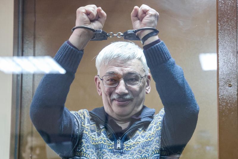 Oleg Orlov in timpul procesului, Foto: Sergei Karpukhin / TASS / Profimedia