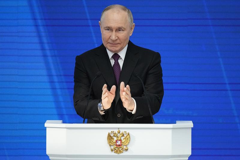 Vladimir Putin, discurs în fața națiunii, Foto: Alexander Zemlianichenko / AP / Profimedia