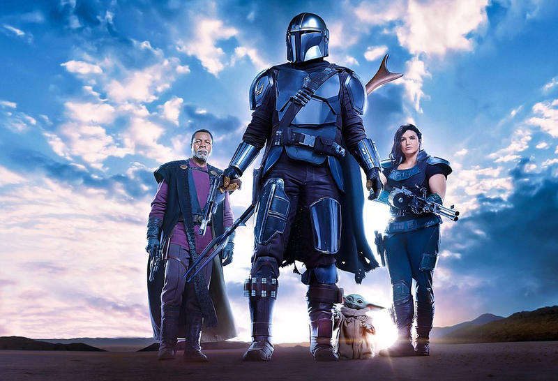 Gina Carano pe unul dintre afisele de promovare a „The Mandalorian”, Foto: LMK / Landmark / Profimedia Images