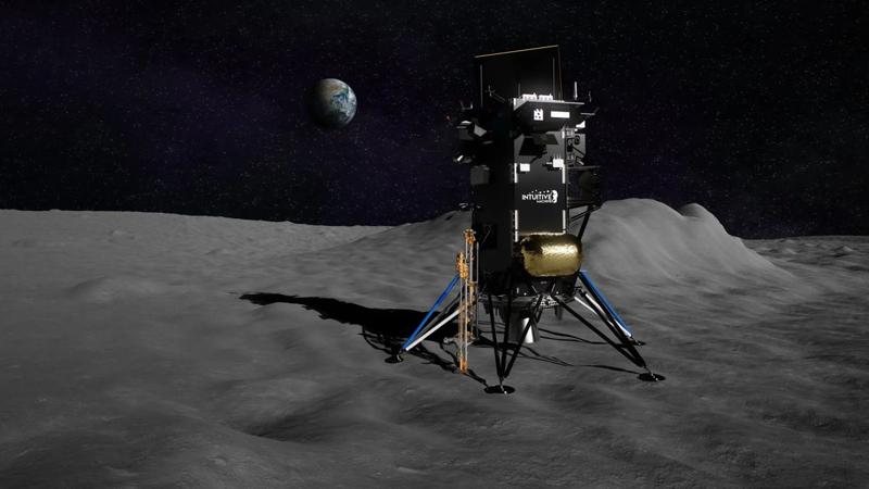 Modulul lunar Nova C al Intuitive Machines - ilustratie, Foto: NASA