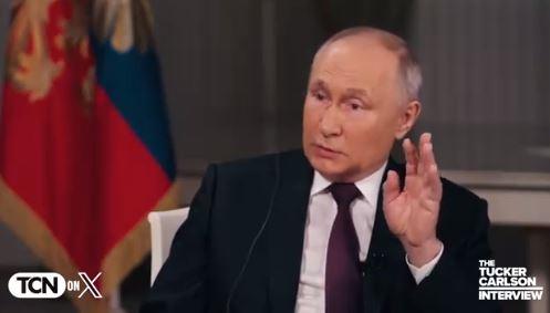 Vladimir Putin, interviu pentru Tucker Carlson, Foto: Captura X