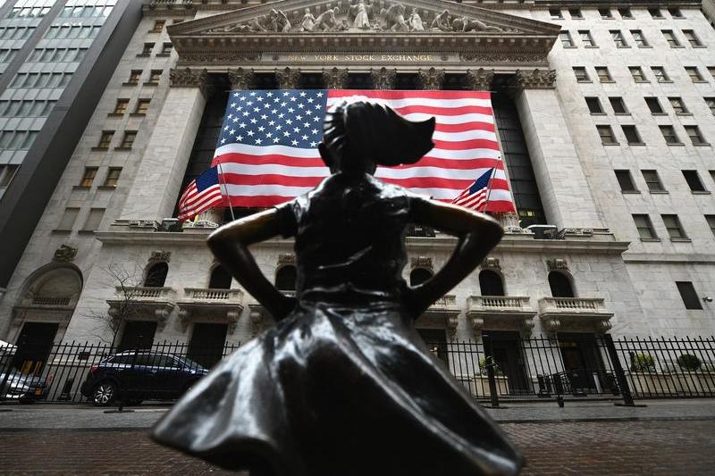 Statuia din fața Bursei din New York, Foto: ANGELA WEISS / AFP / Profimedia