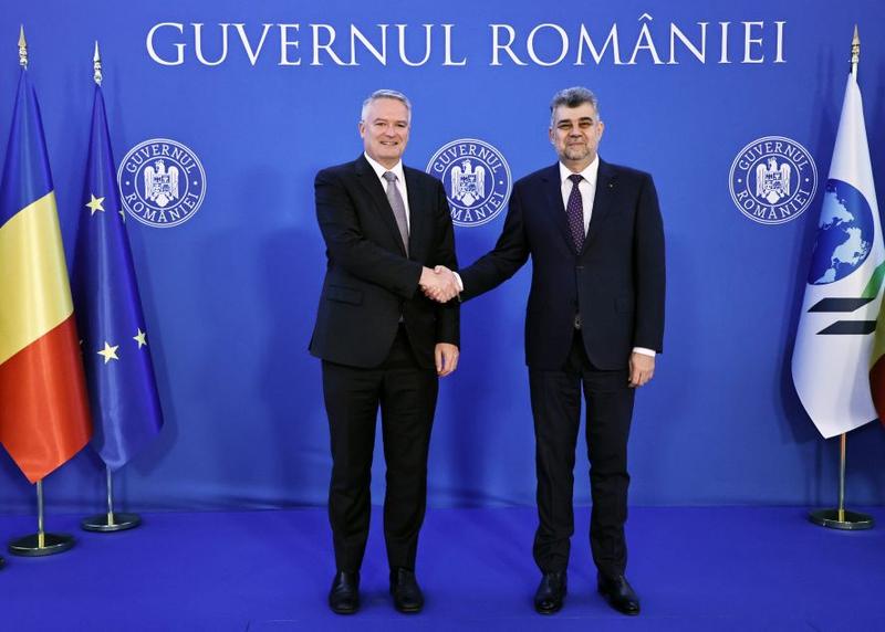 Mathias Cormann si Marcel Ciolacu, Foto: Guvernul Romaniei