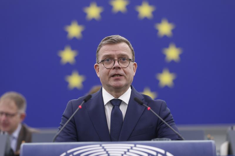 Premierul finlandez Petteri Orpo în Parlamentul European, Foto: Jean-Francois Badias / AP / Profimedia