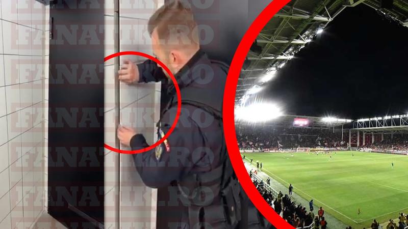 Camera secretă de pe stadionul Giulești, unde se depozitau materialele pirotehnice, Foto: Colaj fanatik.ro