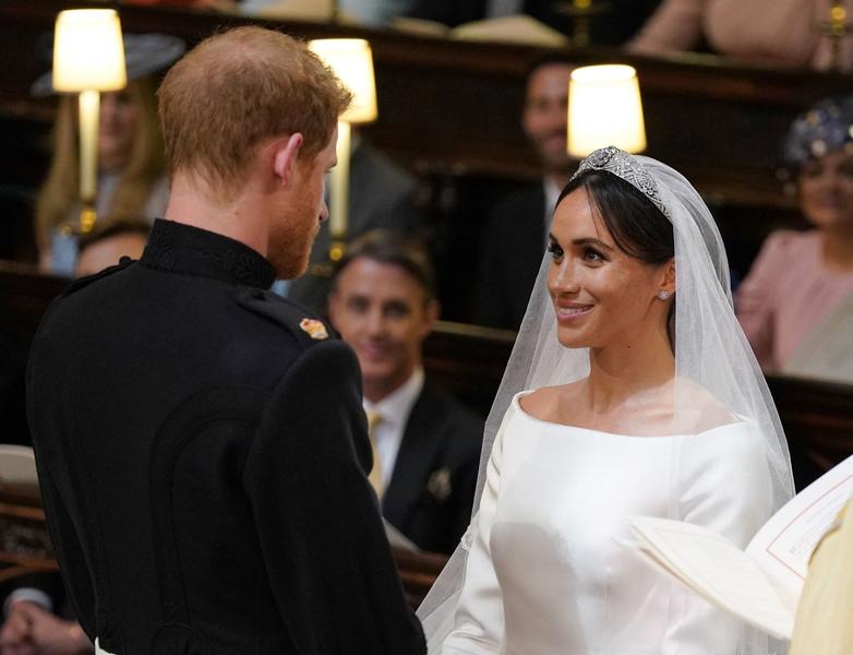 Meghan Markle si printul Harry la nunta lor din 2018, Foto: Dominic Lipinski / AFP / Profimedia