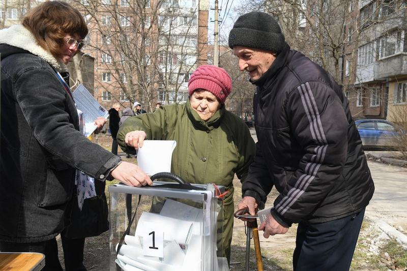 Vot la prezindențiale în Donețk, 15 martie 2024, Foto: ABACA / Abaca Press / Profimedia